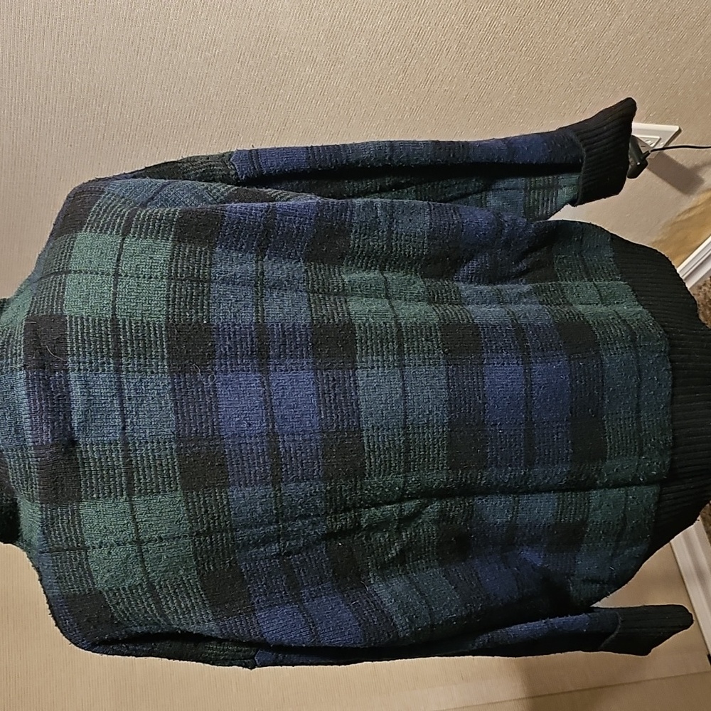 WOMANS LAUREN RALPH LAUREN GREEN PLAID SWEATER...SIZE XL - Picture 5 of 6